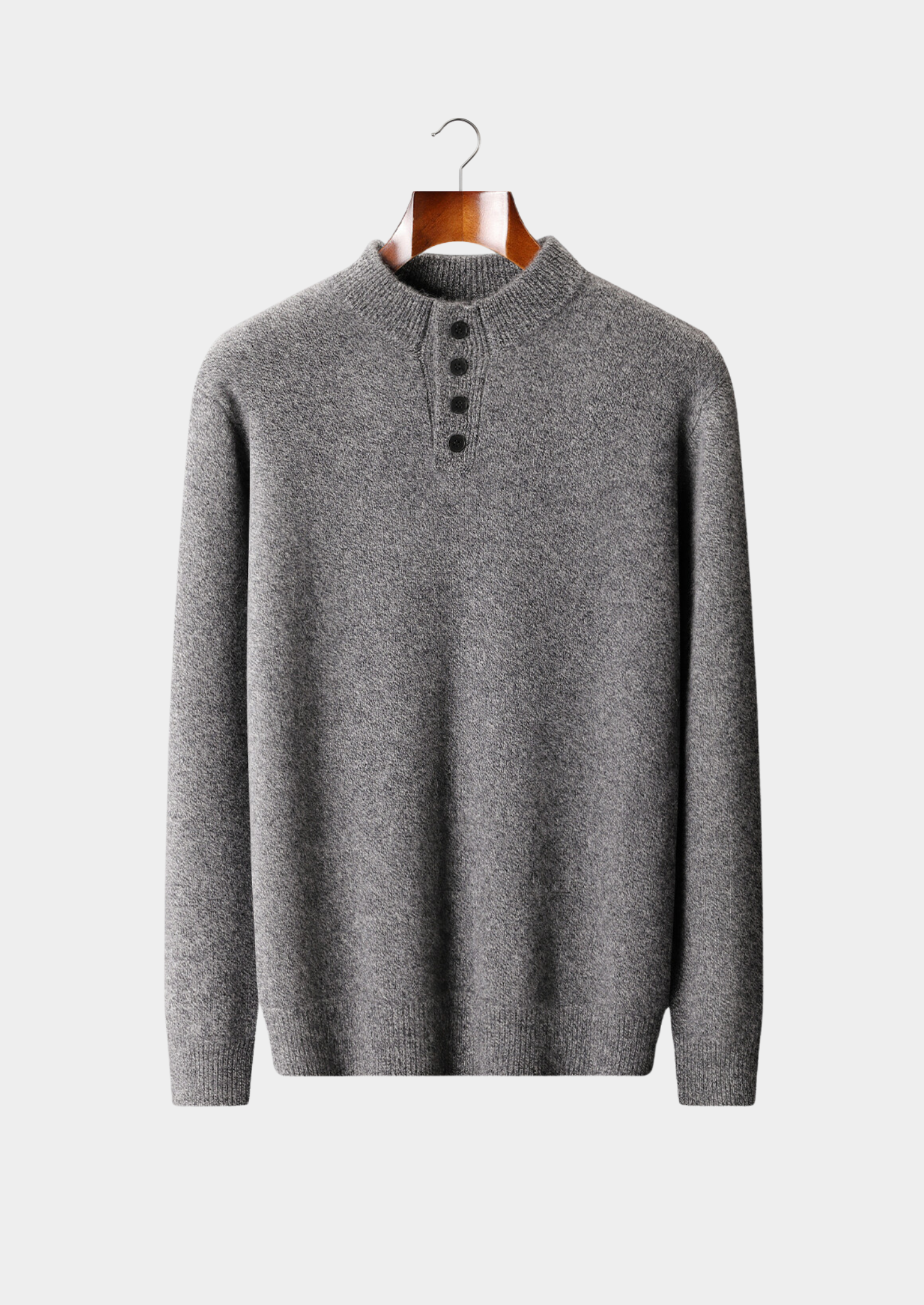 HERITAGE VELWICK™ LIGHT GRAY BUTTON SWEATER