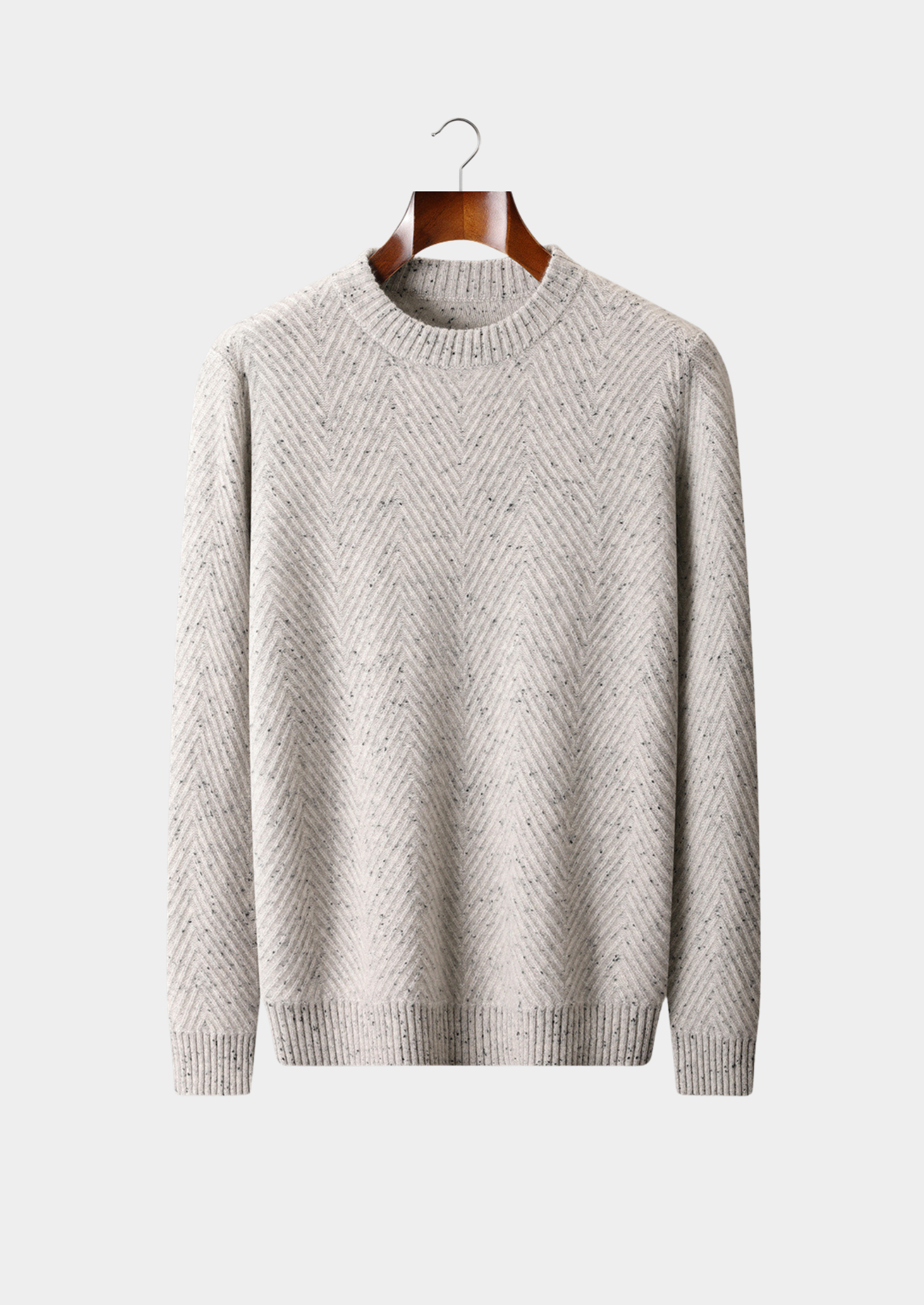 HERITAGE VELWICK™ LIGHT GRAY HERRINGBONE CREWNECK