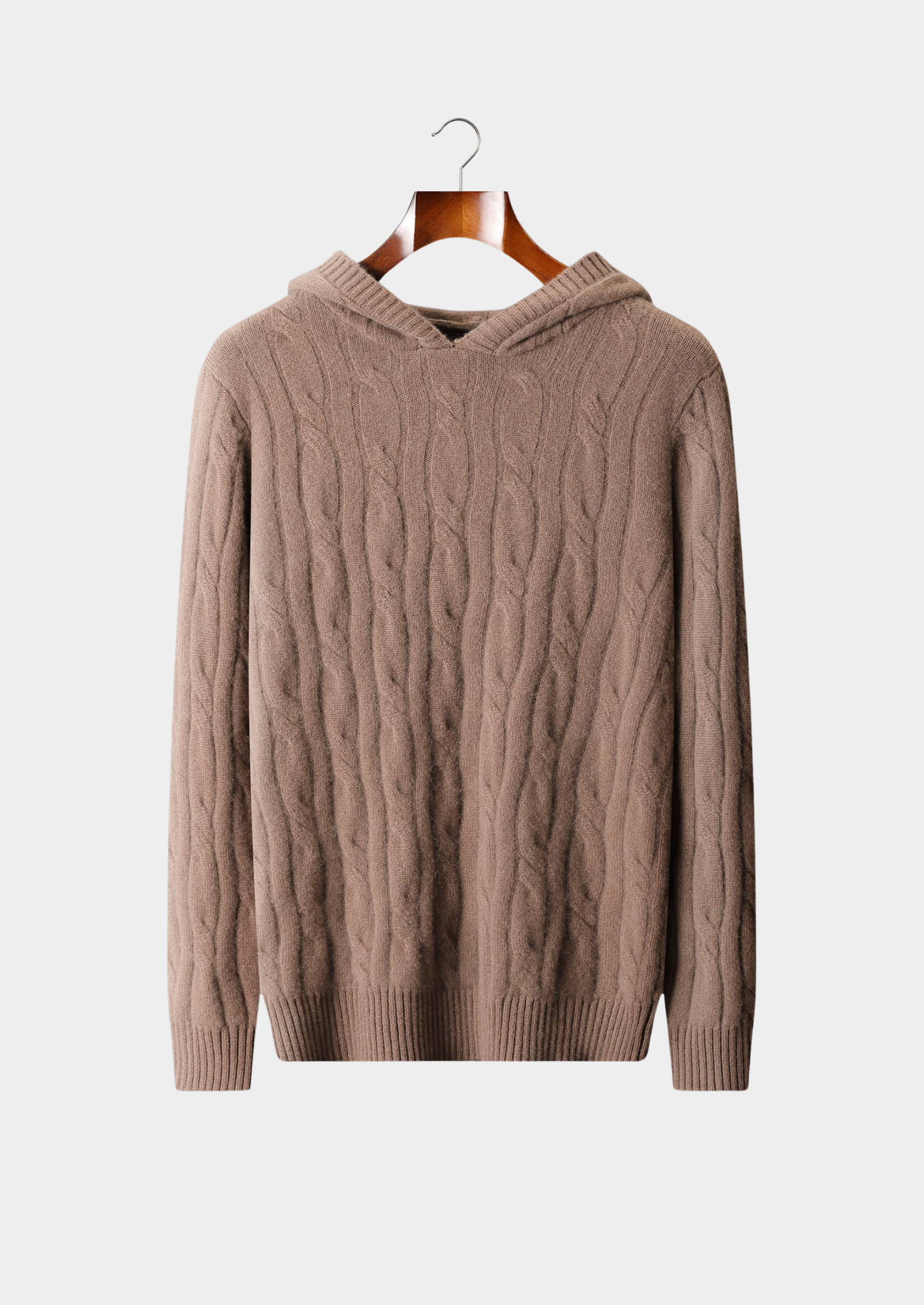 HERITAGE VELWICK™ BEIGE CABLE KNIT HOODIE