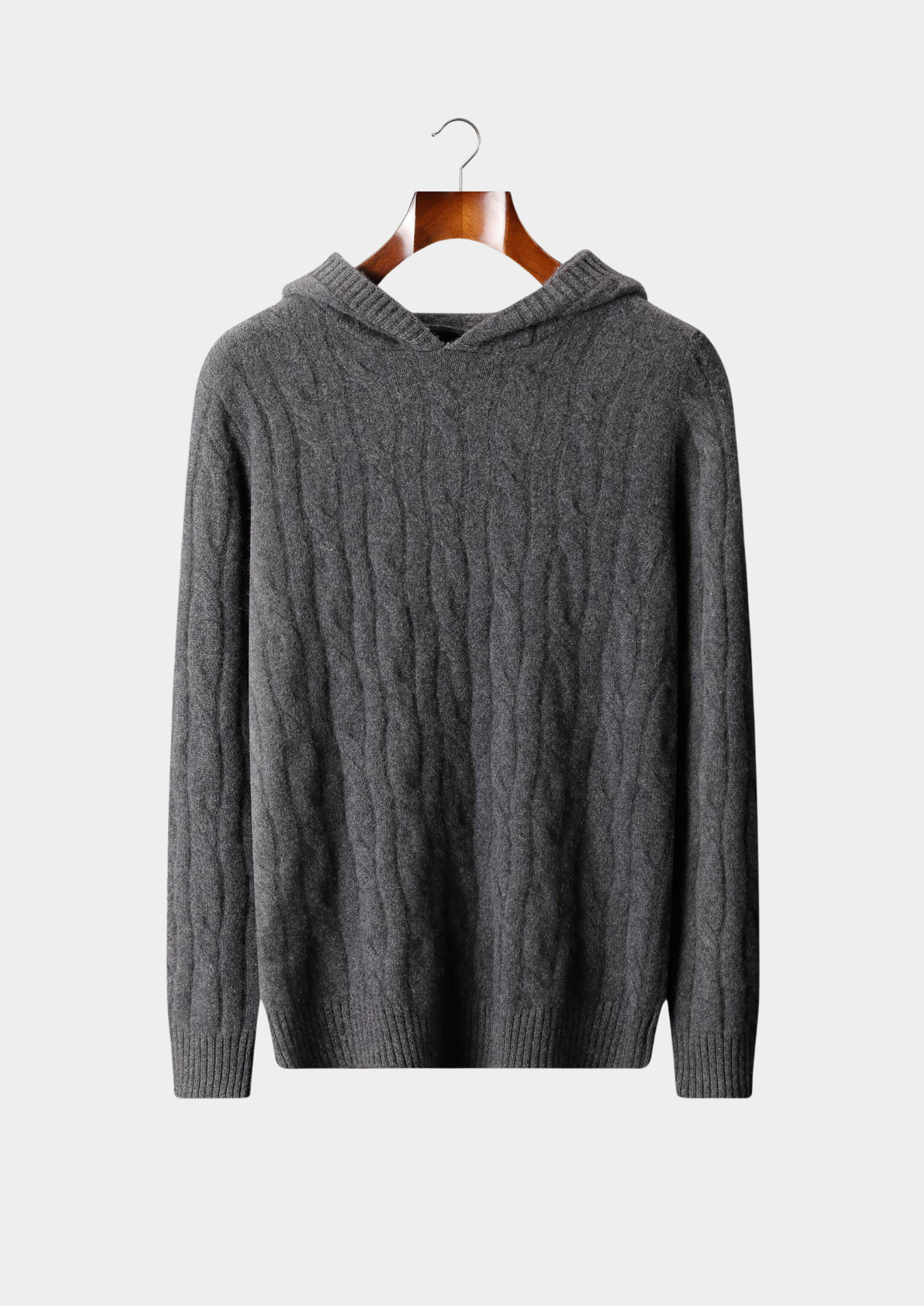 HERITAGE VELWICK™ DARK GRAY CABLE KNIT HOODIE