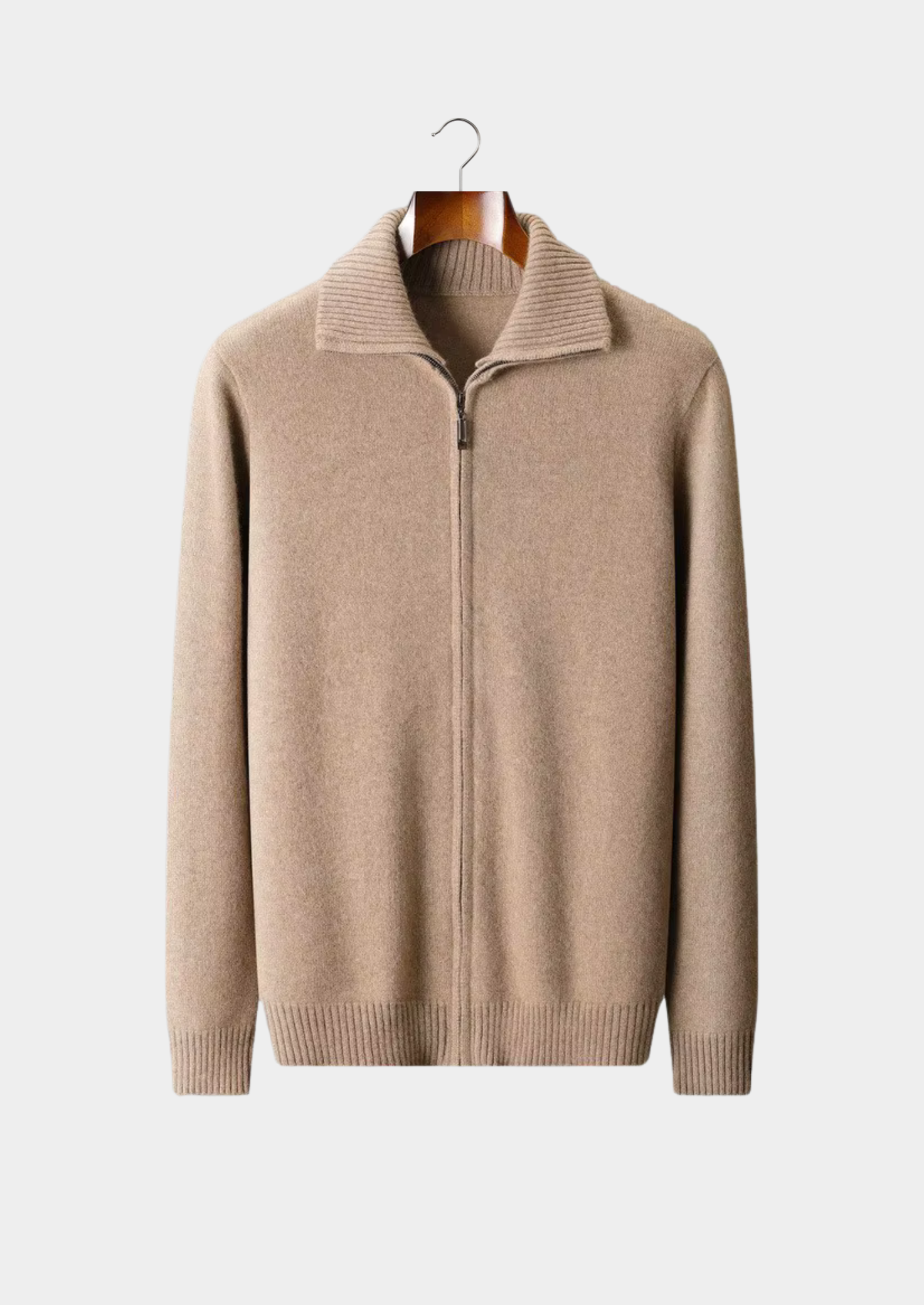 HERITAGE VELWICK™ BEIGE FUNNEL NECK CARDIGAN