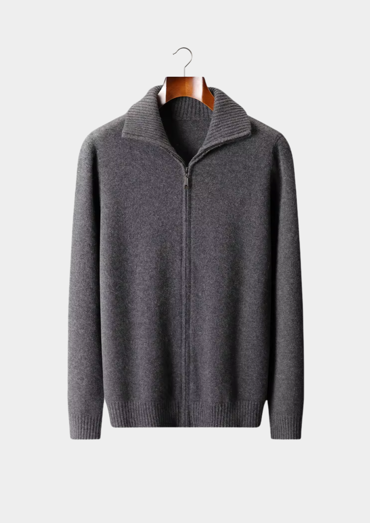 HERITAGE VELWICK™ DARK GRAY FUNNEL NECK CARDIGAN