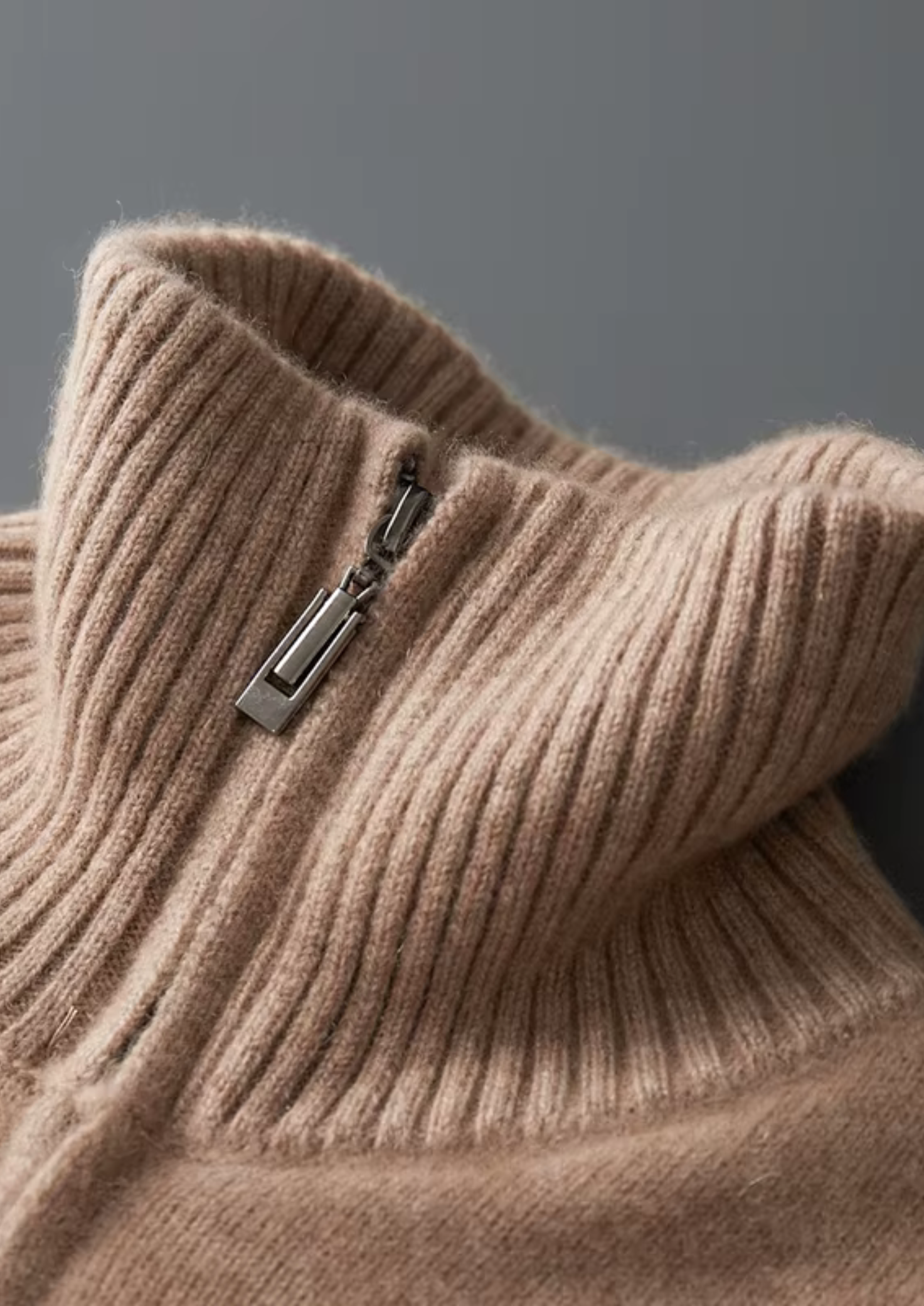 HERITAGE VELWICK™ BEIGE FUNNEL NECK CARDIGAN