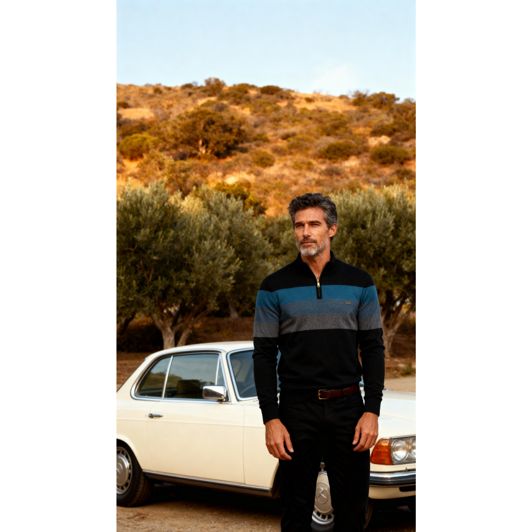 Vincenzo Aureli™ | Maglia in Cotone con Zip
