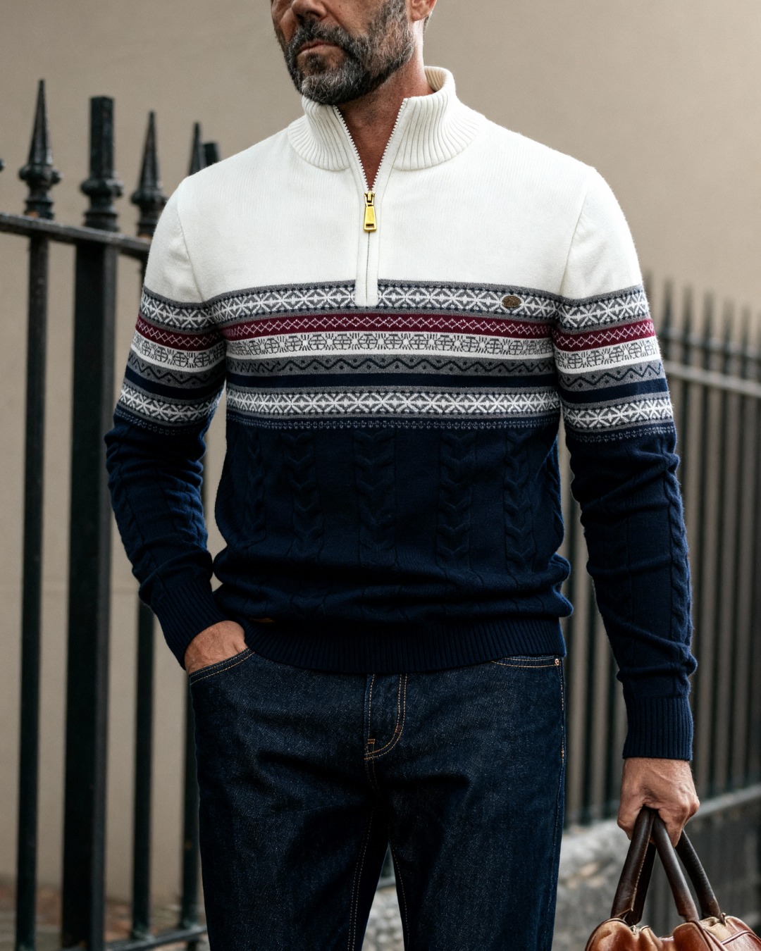 Vincenzo Aureli™ | Maglia Sartoriale con Zip