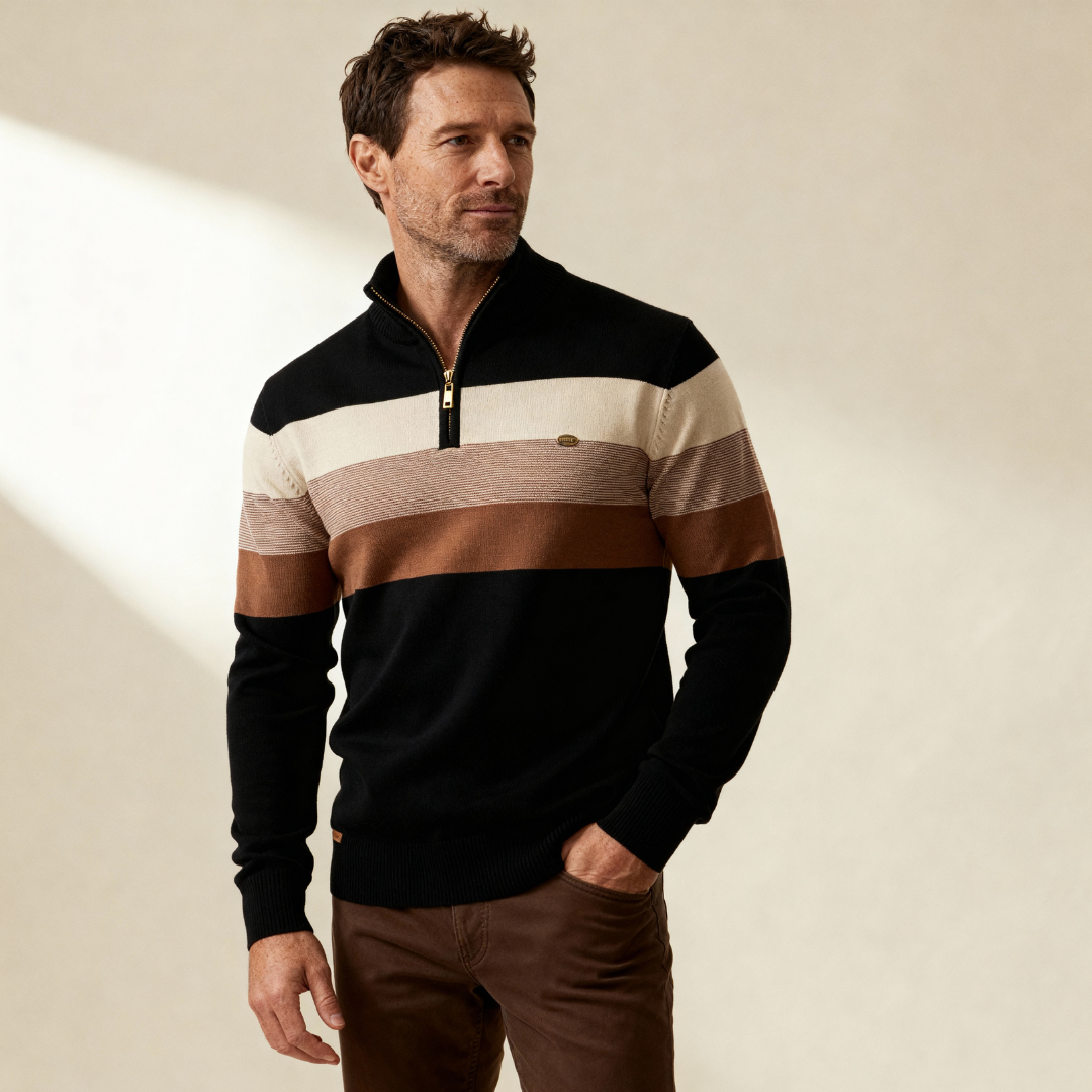 Vincenzo Aureli™ | Maglia in Cotone con Zip