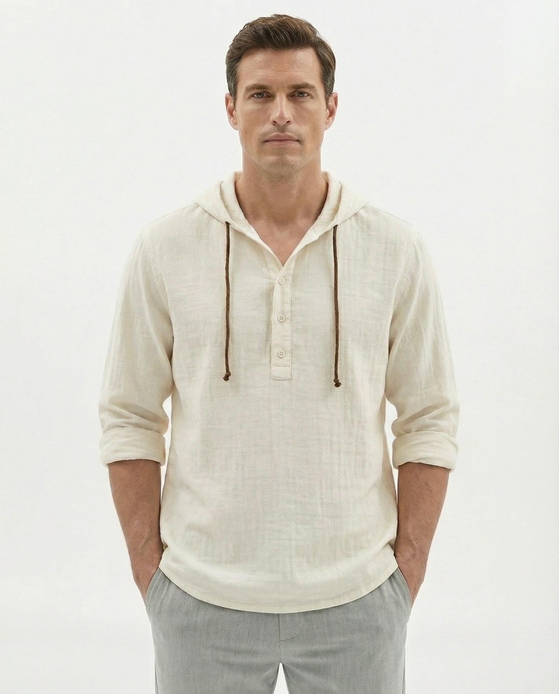 Vincenzo Aureli™ | Camicia in Lino con Cappuccio